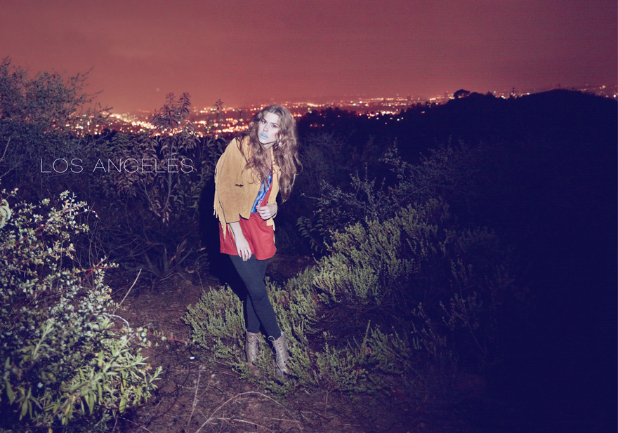 Los Angeles - Efter 30 minuters promenad i nästan lodrät terräng kom vi till denna punkten. Inte så långt ifrån den berömda Hollywood skylten.